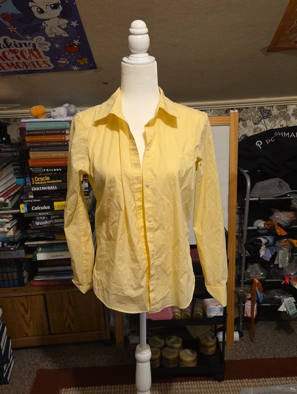 Liz Claibore Butter Yellow Button Up Shirt